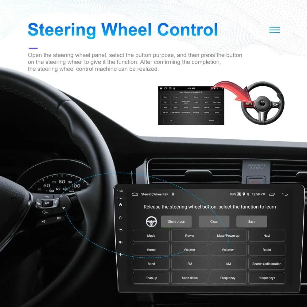 Wireless Carplay GPS Navigation Car Radio Stereo