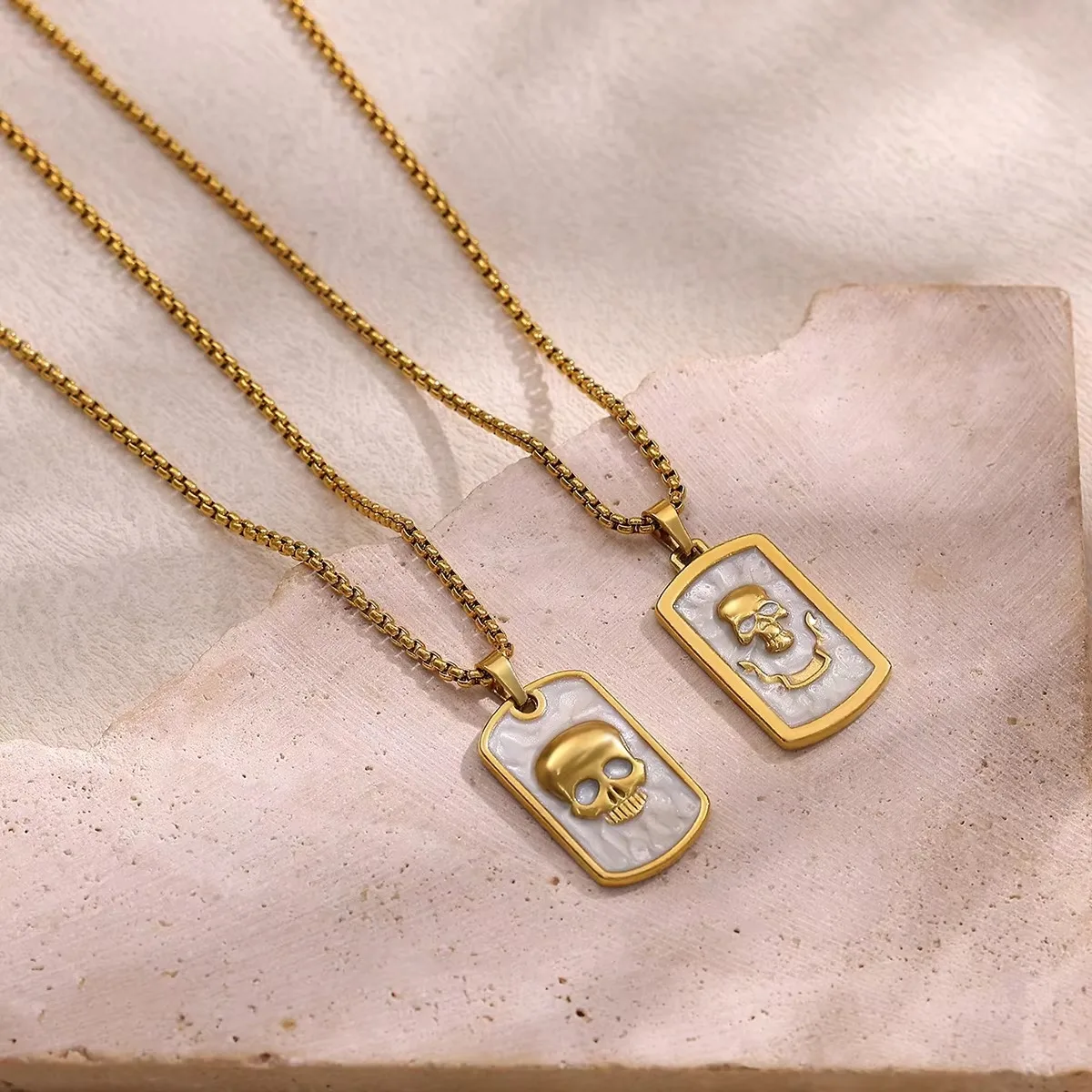 Evil Eye Pendant Necklace for Women Gold Stainless Steel