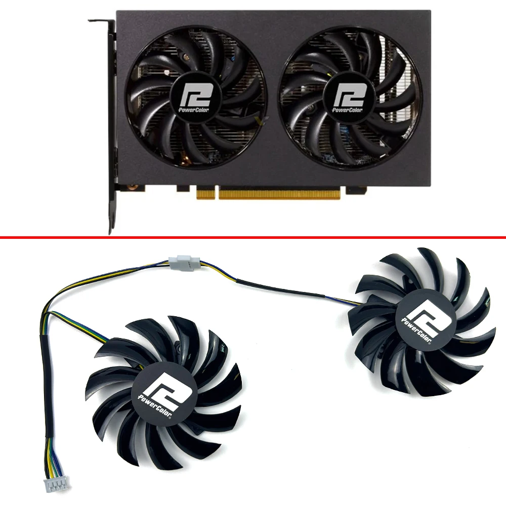 

New 75mm 4pin For POWERCOLOR Radeon RX6500XT 4GB Fighter OC Graphics Card Replacement Fan