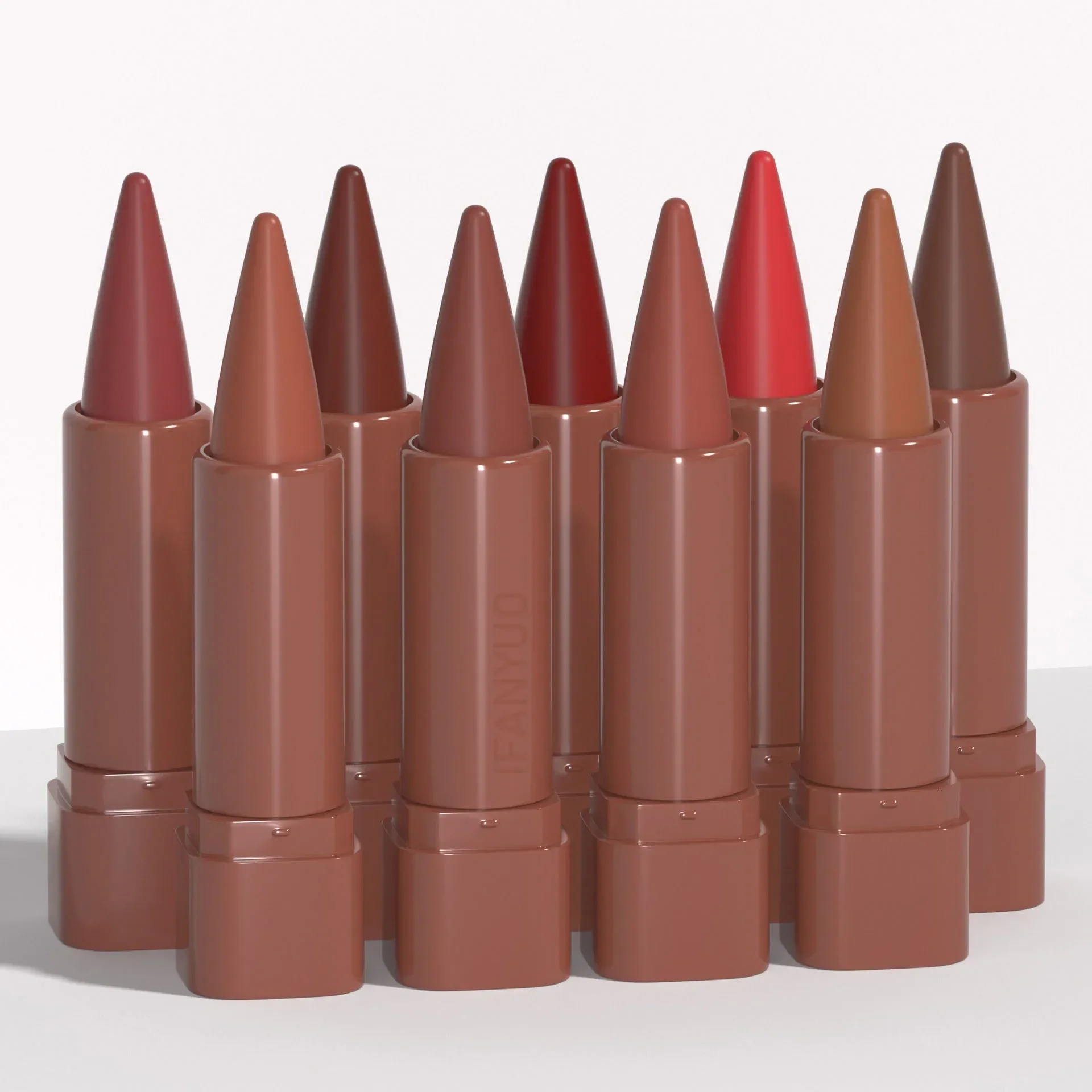 Lip Liner Tapered Gradient Lip Liner Matte Black Brown Velvet Lipstick Waterproof Non Sticky Contouring Tint Lipliner Crayon Lip Makeup