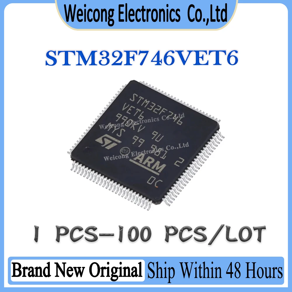 

New Original STM32F746VET6 STM32F746VET STM32F746VE STM32F746V STM32F746 STM32F STM32 STM IC MCU Chip LQFP-100