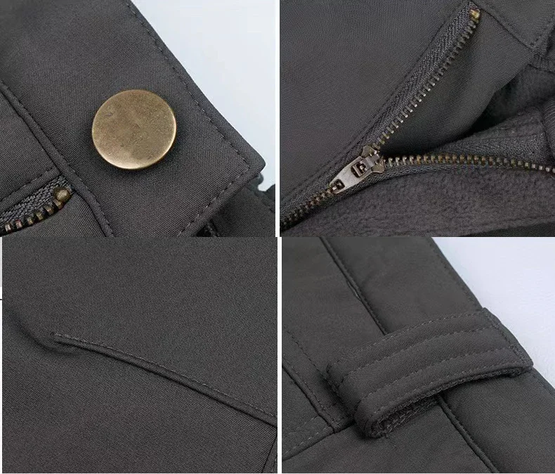 Winter Cargo Hosen Männer Fleece Liner Taktische Hosen Camping Wandern Jagd Soft Shell Hosen Wasserdichte Elastische Warme Hosen – Detail 10