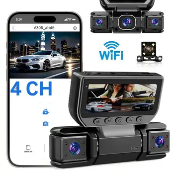 4Camera 360 Degrees Car DVR 1080P Video Recorder WiFi APP DashCam 4Channel Front Left Right Rear View Camera 24H Parking Monitor 1