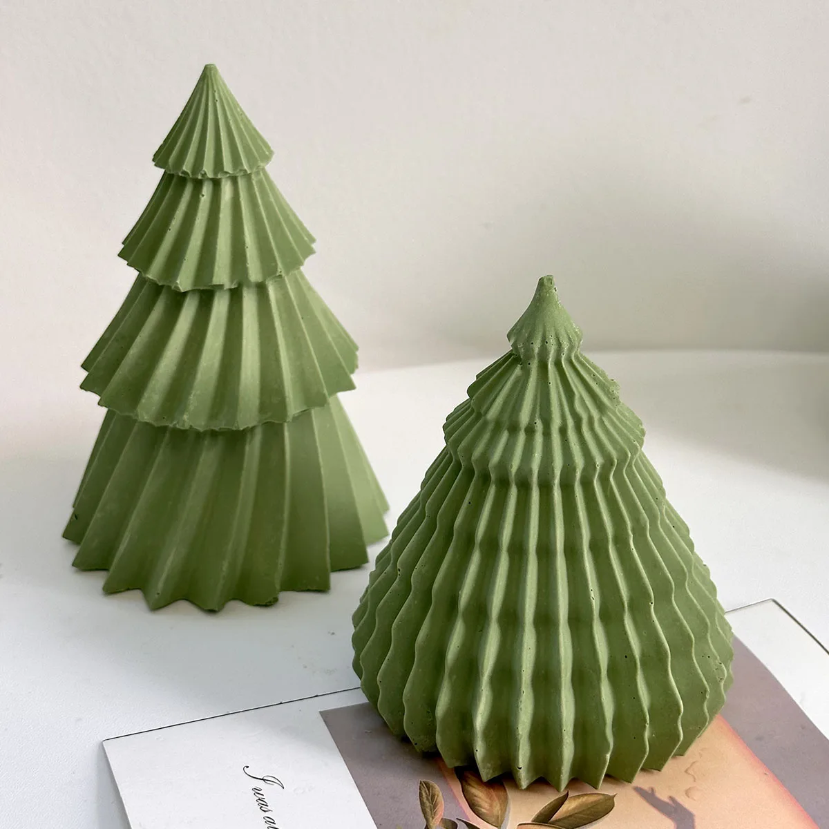 3D Christmas Tree Candle Silicone Mold DIY Christmas Candle Making Kit Handmade Soap Plaster Resin Baking Tools Holiday Gifts