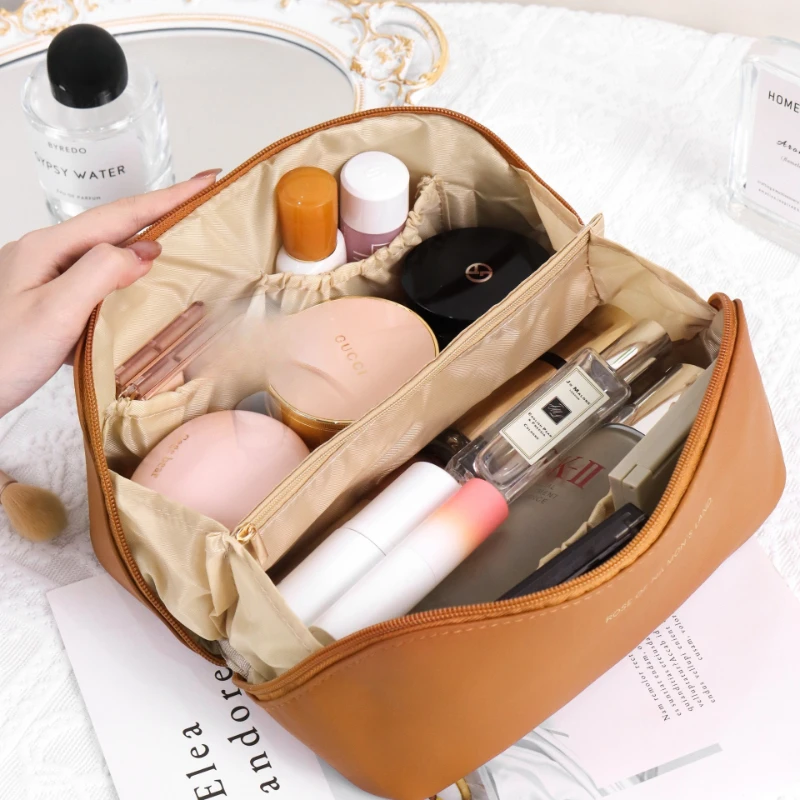 Elegant Waterproof Large-Capacity Makeup and Skincare Clutch