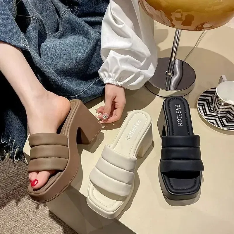 Womens Platform Shoes Summer New Women's Shoes Slippers Rome Ladies High Heels Designer Breathable Casual Sandals