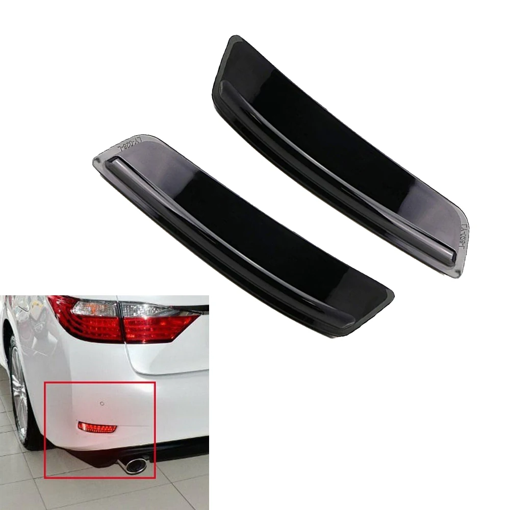 

2pcs For Lexus ES 2013-2018 LED Rear Bumper Reflector Tail Brake Stop Light Red Black Lens