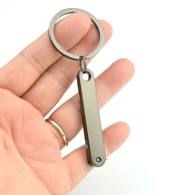 Portachiavi Tazer Coltello Pieghevole Portachiavi Per Auto Campeggio Apribottiglie Gadget Cool Tattico Militare Viaggi All'Aperto Essentials Escursion