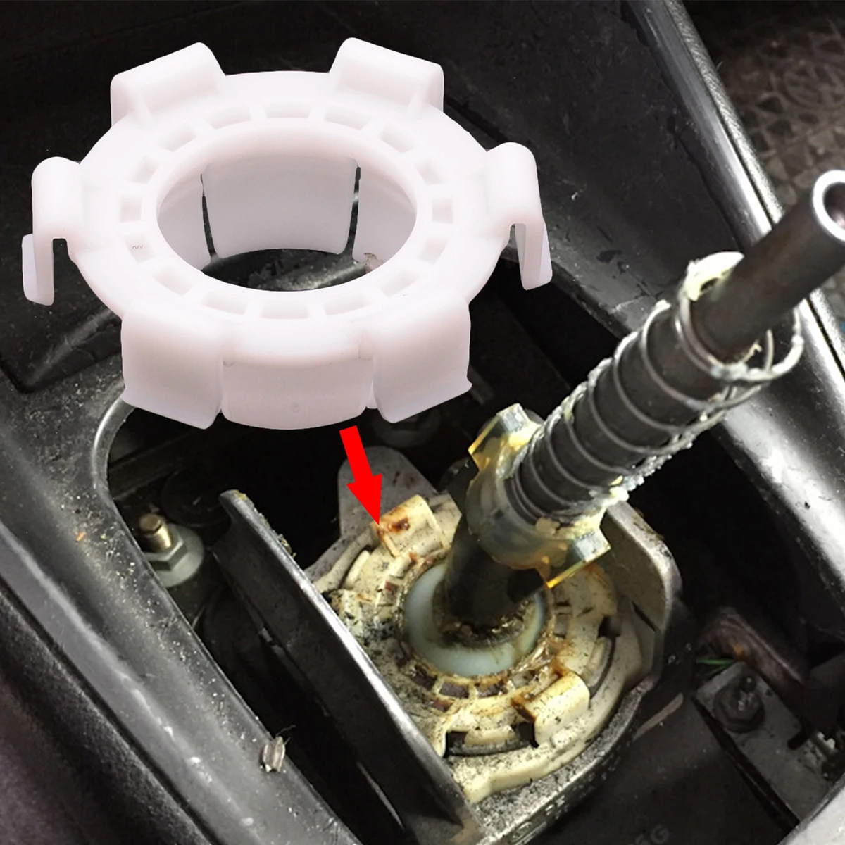 Gear Shifter Gearbox Control Cable Repair Kit Manual Gear Shift Lever Cable Bushing Repair Kit For VW Golf MK4 Bora Gearbox Selector End Linkage Rubber Sleeve 1999 2000 2012