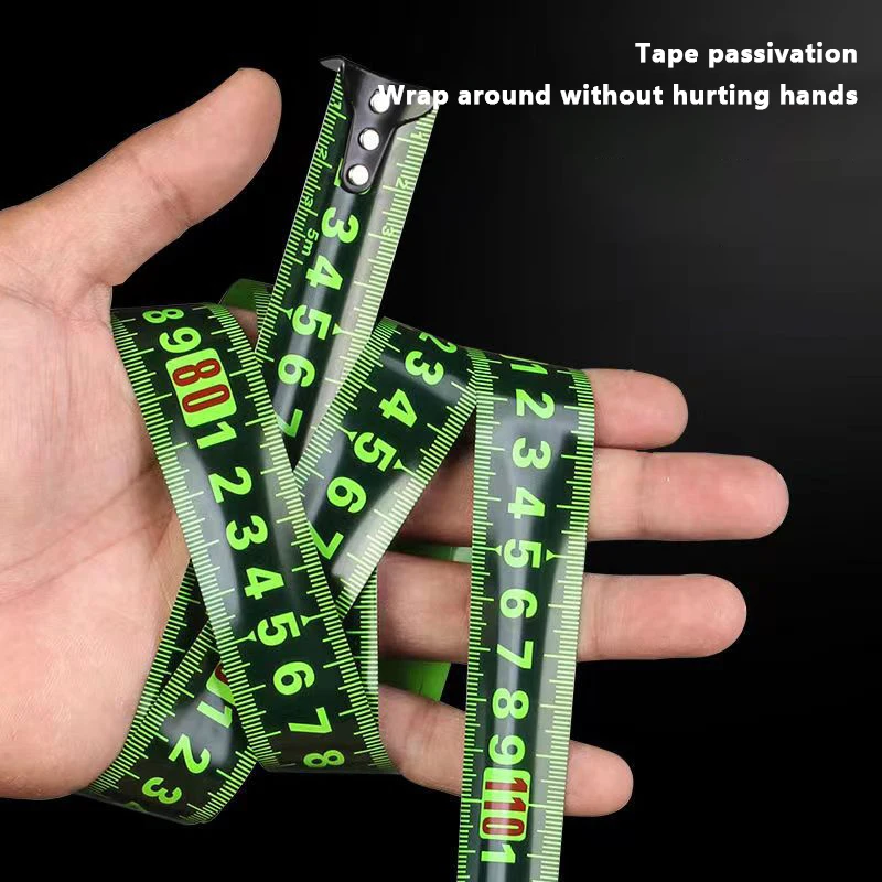 Fluorescence Tape Measure 3/5M Wear Resistant Thickened Portable Tape Measure Steel Tape Measure High Precision Ranging Tool