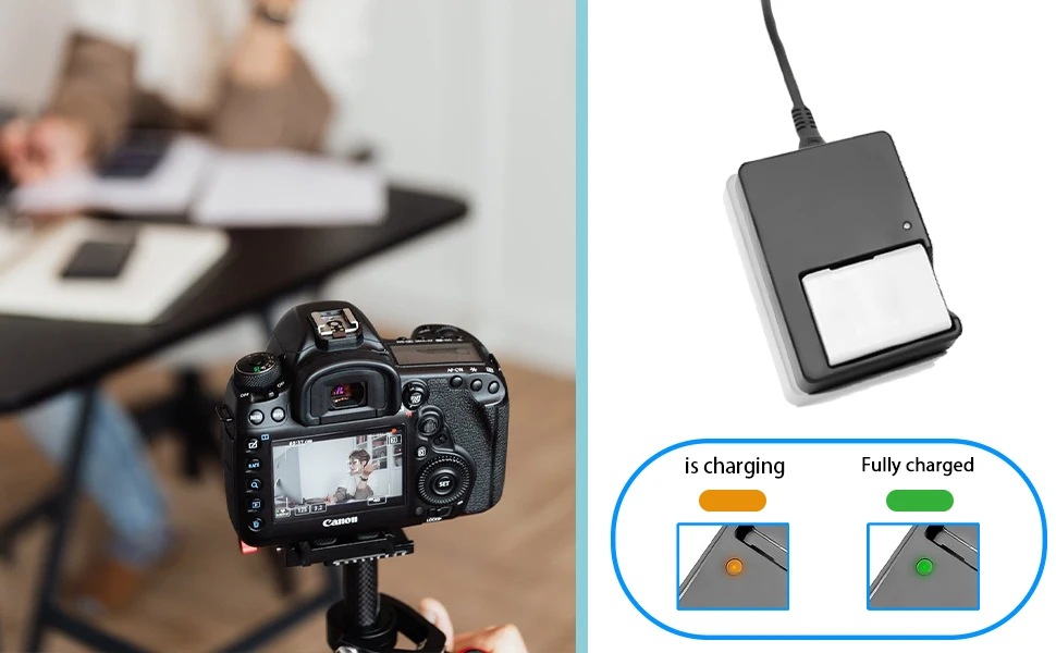KUTOU MH-24 Quick Battery Charger for EN-EL14 Compatible with Nikon P7000 P7100 P7200 P7700 P7800 D5100 D5200 D5300 Camera