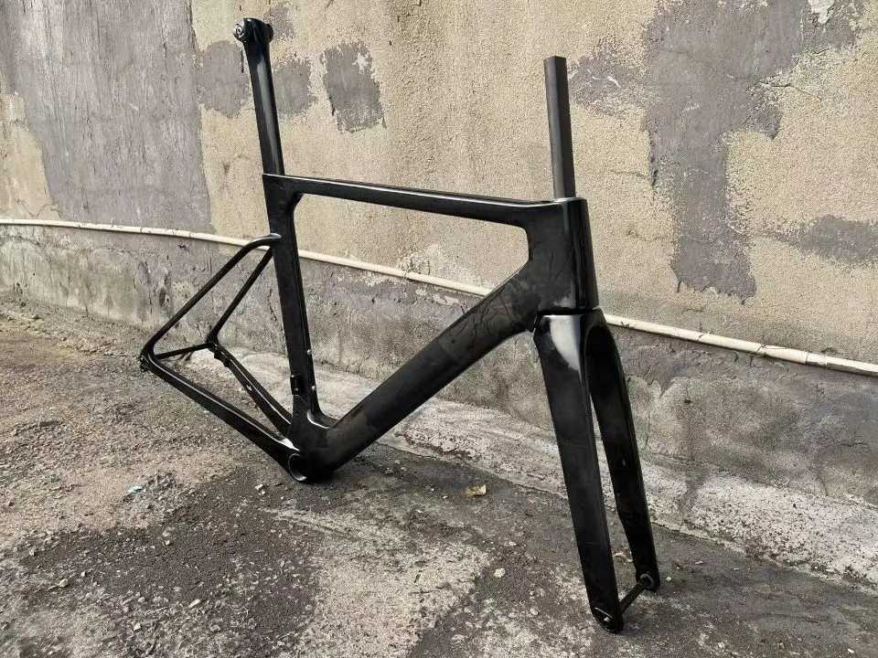 New Model FASTERWAY OSTRO T47A BB Laser Color Naked Carbon Painting Carbon Road Bike Frameset+Fork+Seatpost+Clamp+Headset