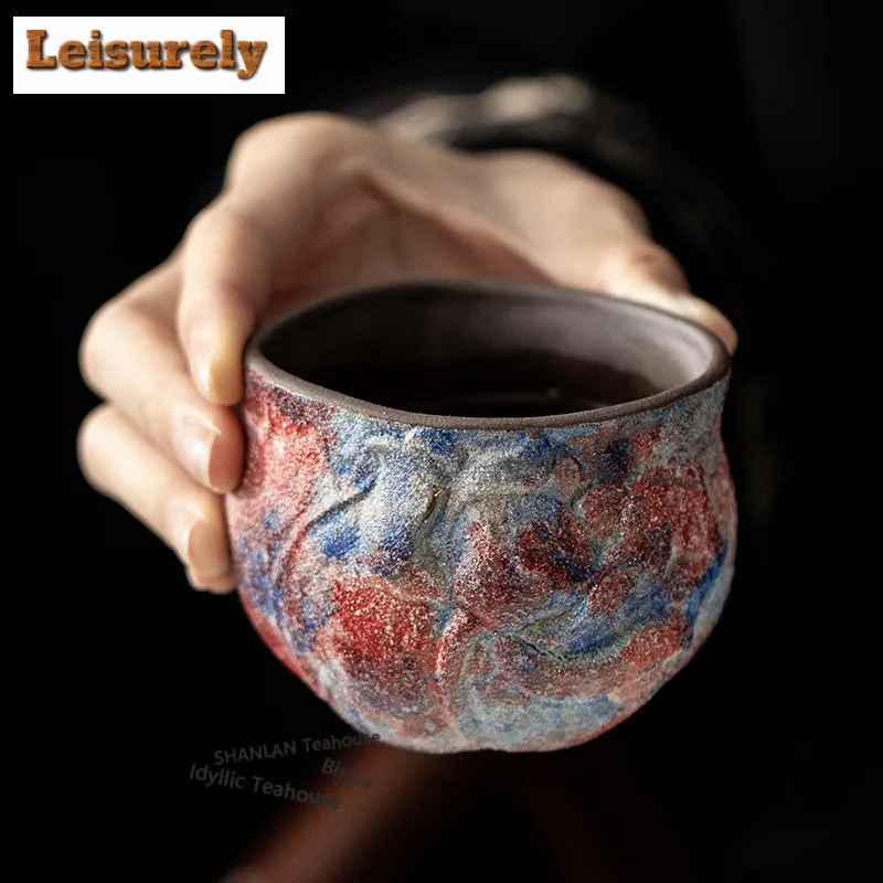 Rocks Minerals Lotus Teacup Aesthetic Tea Bowl Jug Tea-tasting Personal Cup Jianzhan Master Cups Household Cafes Craft Supplies