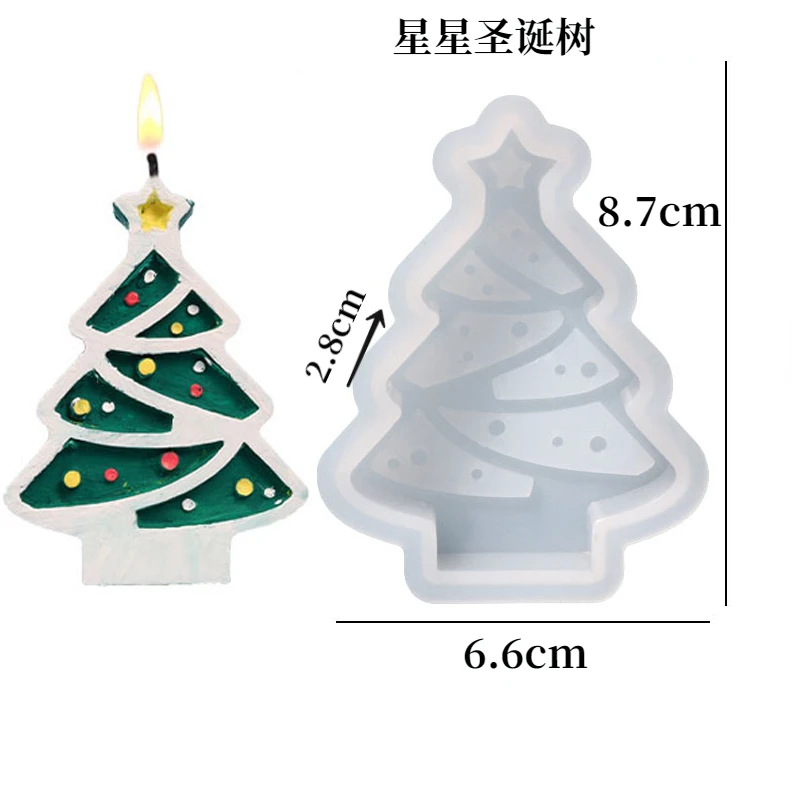 Christmas Ornament 3D Star Mold Ice Mold Concrete Mold Plaster