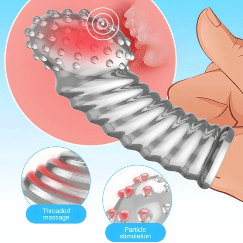 G Point Stimulation Finger Sleeves Clitoris Massage Sex Toys Women Penis Rings Sex Delay Couples Games Delay Reusable Condom sex toys