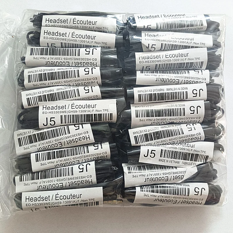 Fone de Ouvido Estéreo Universal Mãos Livres para Samsung Galaxy s4 s5 s6 Xiaomi 3.5 mm Telefone com Fio Música 50 pc Lote j5