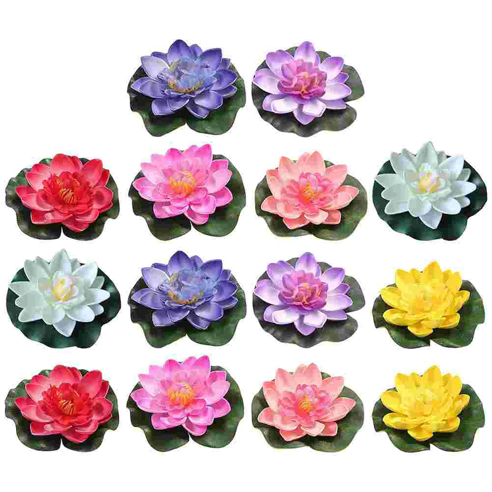 

Flowers Simulated Artificial Floating Water Lilies Fake Lily Pads for Ponds Artificial Floating Lily Pads for Ponds