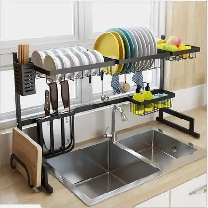 

Stainless steel kitchen rack sink dish rack drain dish rack kitchen utensils storage supplies