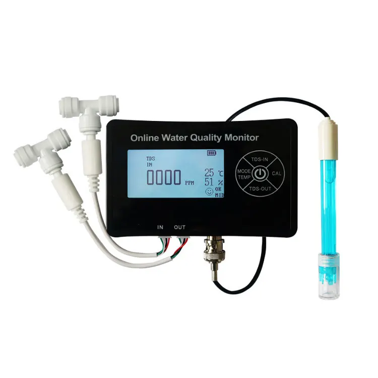5 In 1 Online PH Meter Detector Multi-parameter Aquarium Monitor TDS/PH/EC/Temperature/Humidity Online Water Quality Tester