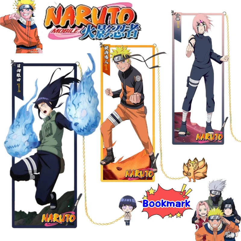 Creative Naruto & Hinata Metal Hollow-Out Cartoon Bookmark