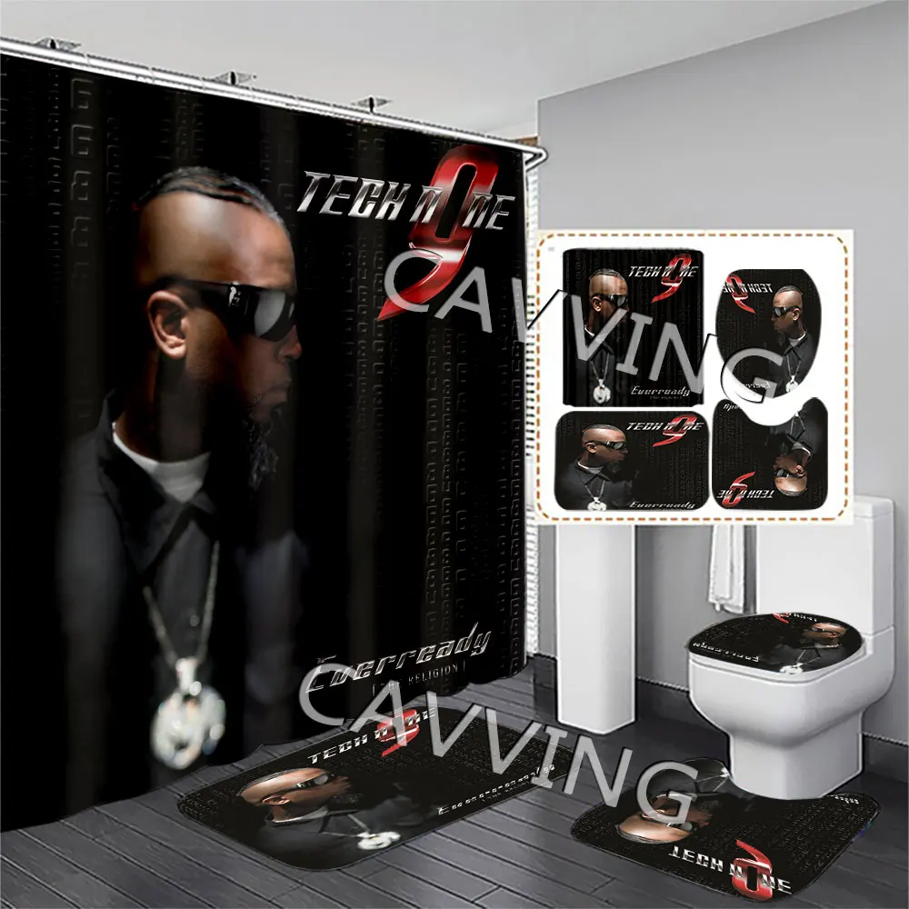 RapperTechN9ne3DPrintedShowerCurtainsWaterproofBathroomCurtain