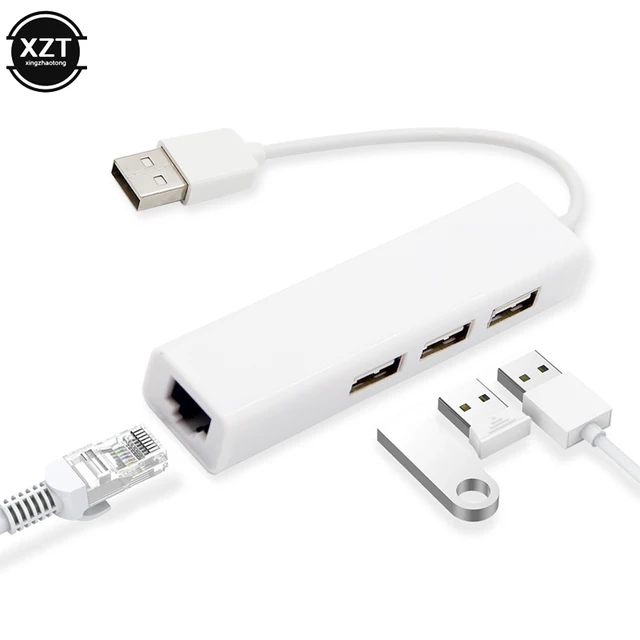 Hub USB 2.0 A 3 Porte Con Ethernet RJ45 UGREEN | Adattatore Compatto Per PC E Laptop