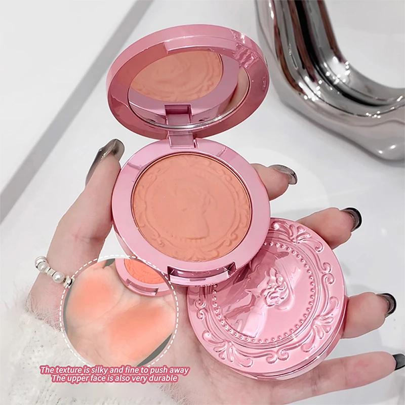 Three dimensional relief mist Color blush natural tender hold makeup low saturation female blush cream