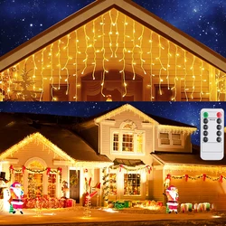 LED Curtain String White Festival Curtain Wedding ice bar lamp Fairy Garlands for Light Icicle waterfall Decor christmas Outdoor