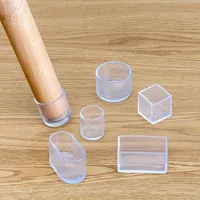 4-12Pcs Chair Leg Caps Protector Rubber Round Square Floor Table Foot Cover Socks Pipe Plugs Furniture Leveling Feet Home Decor 1