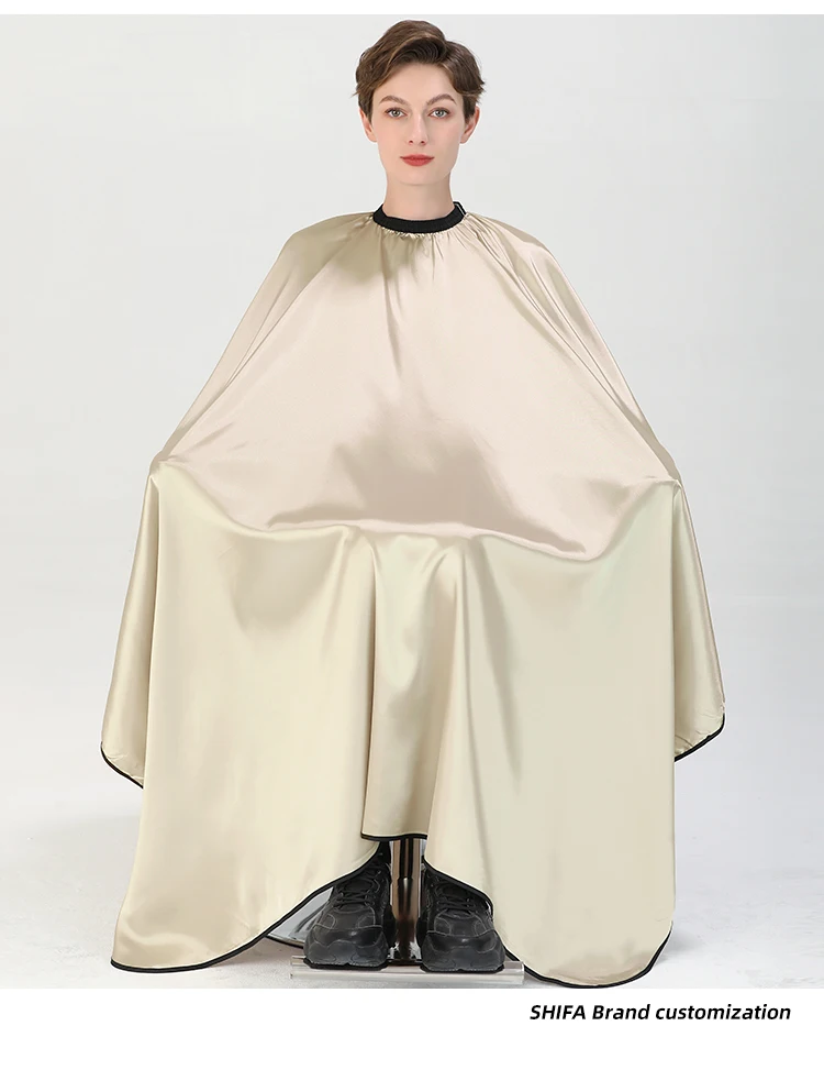 Salon Professional Hair Styling Cape Barber Hair Cutting Coloring Styling Waterproof Imitation Silk Hair Cape Hairdresser Apron 2