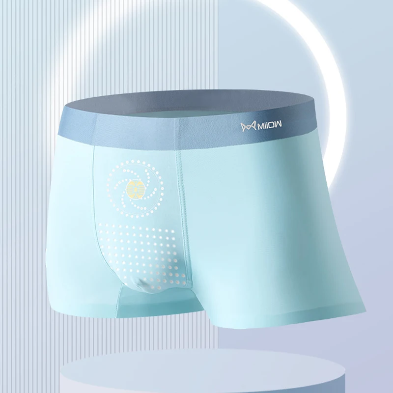 3pcs Ice Silk Men Underwear Boxer 5A Antibacterial Breathable Men Panties Underpants Sexy Seamless Hollow Man Boxer Shorts