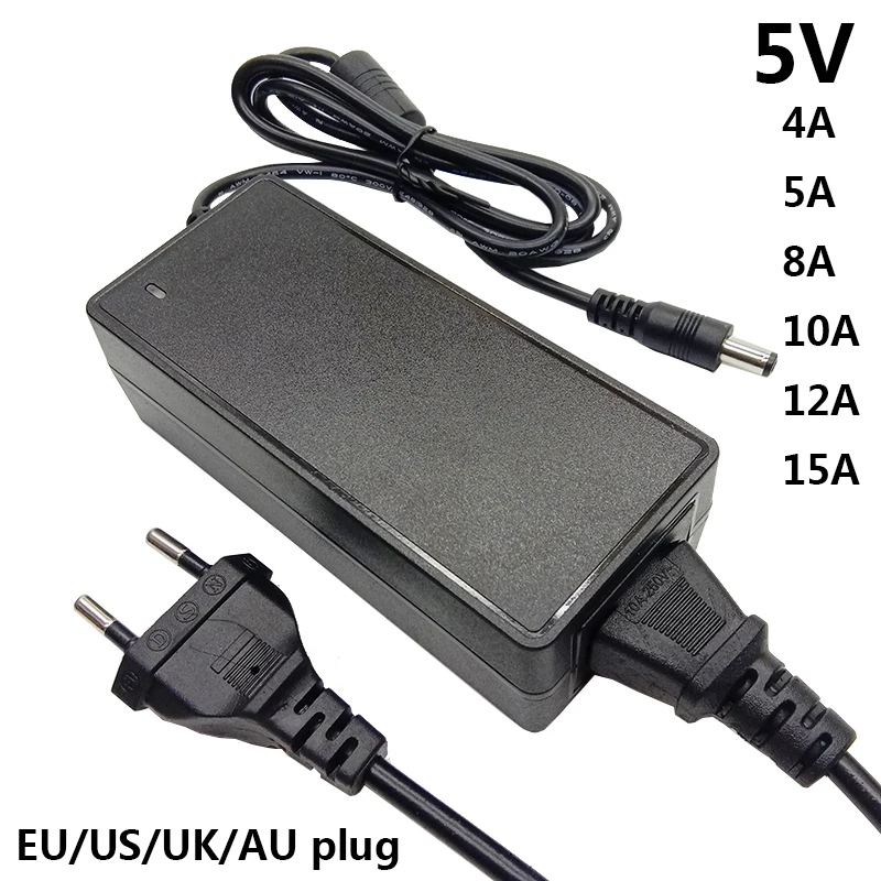 5 V 4A 5A 8A 10A 12A 15A 5 V Volt Adattatore Di Alimentazione Da Ca A Cc Adattatore Di Alimentazione 5 V4A 5 V5A 5 V8A 5 V10A 5 V12A 5 V15A Convertito