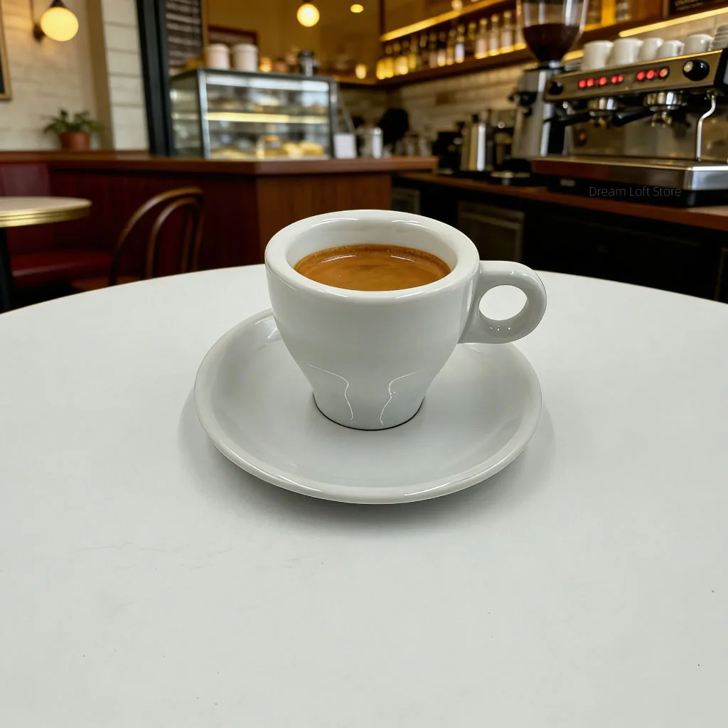 فناجين اسبريسو سيراميك 80مل | أكواب قهوة سميكة فاخرة | تصميم أنيق وعصري