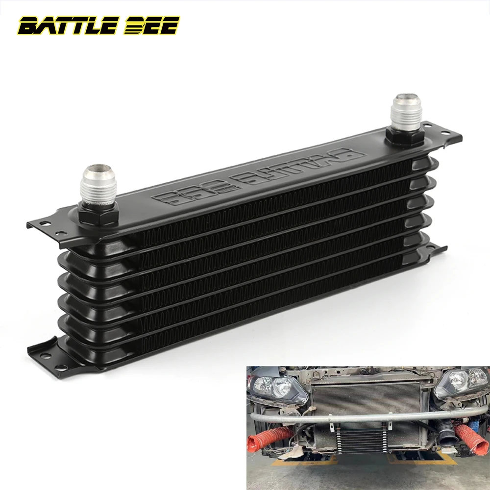

7 Row Engine Oil Cooler AN10 Aluminum Radiator Automotive Modification Car Transmission Fluid Cooling Replacement Universal