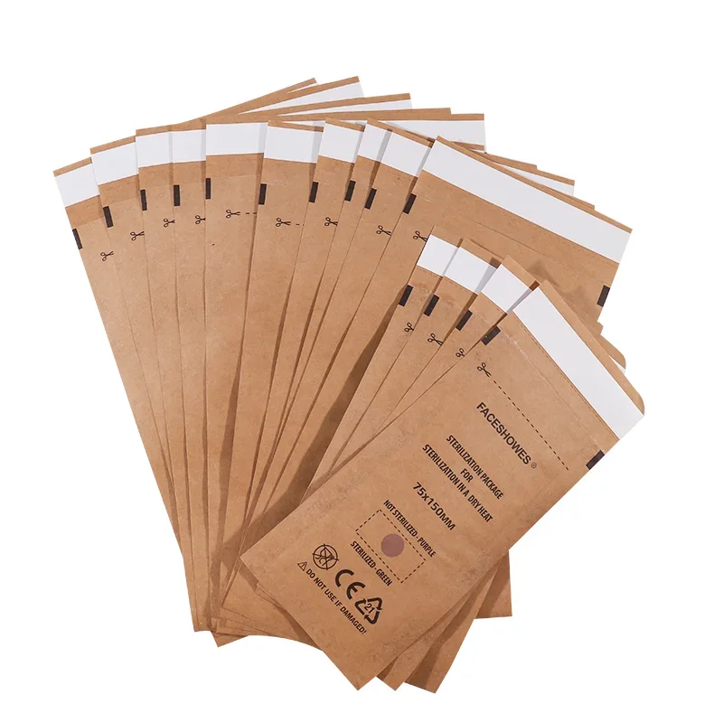 50/100Pcs Disposable Sterilization Disinfection Bag Set Nails Equipment Disinfection Accessories Nail Tools Sterilizer Kraft Bag