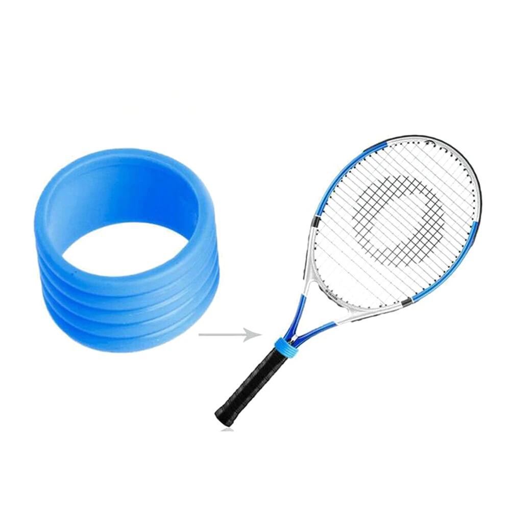 5Pcs Racket Handle Rubber Ring Stretchy Tennis Racquet Safety Fav Band Over B6X1 