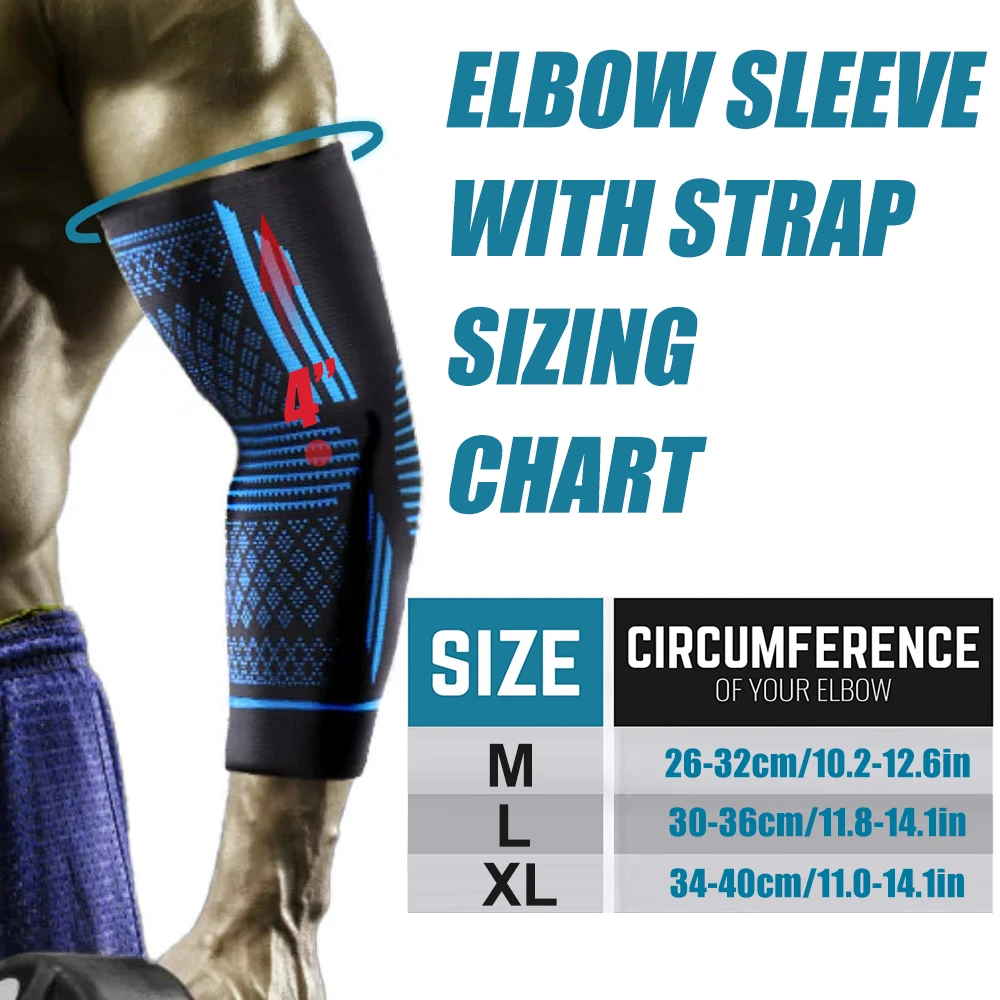 Elbow Brace 1PCS Adjustable Compression Sleeve For Tennis Elbow Golfer's Latex-Free Breathable