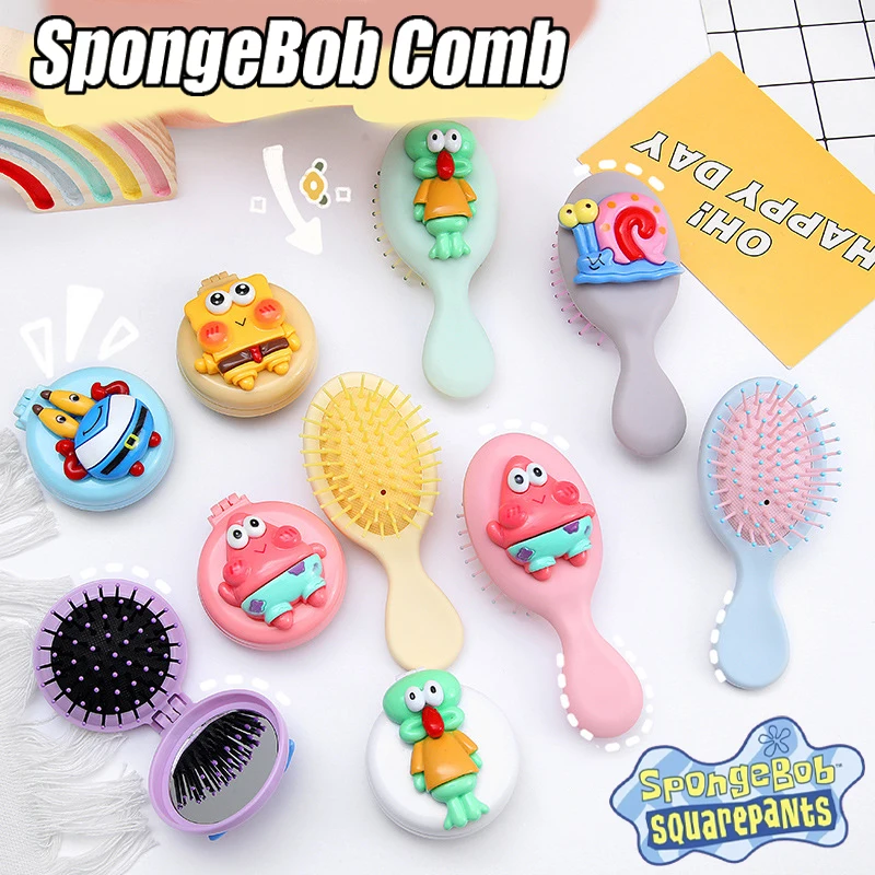 Spongebob Patrick Star Air Cushion Comb Cartoon Anime Women Long Hair Styling Tool Girl Mini Portable Head Massage Combs