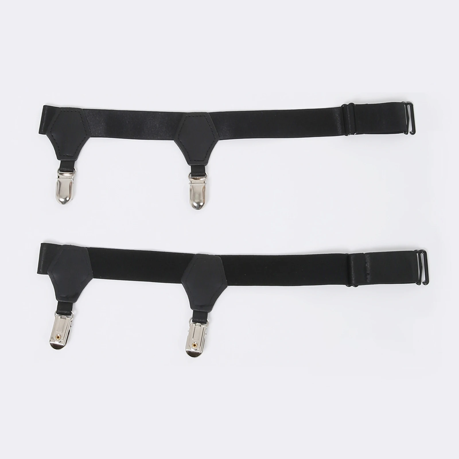 1 Paar schwarze Strumpfhalter für Herren, sexy Strumpfhalter, elastische, rutschfeste Strumpfhaltergurte mit Clip-Schnalle A – Detail 7