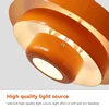 Nordic LED Pendant Light Macaron Carbon Steel Aluminum White Dark Green Orange Illuminations For Restaurant Living Rooms Fixture 6