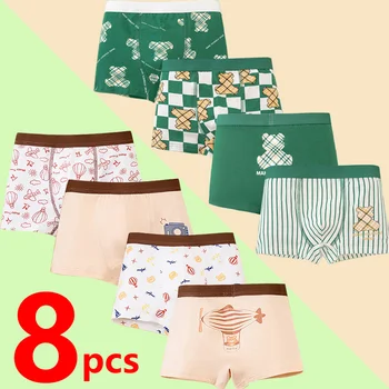 1/4/8 pezzi ragazzi boxer slip bambini biancheria intima di cotone traspirante mutande del bambino adolescente stampa del fumetto mutandine per bambini 2025 nuovo 1