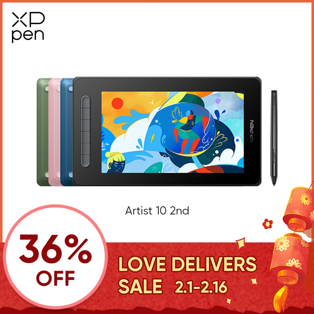 Xppen Artist 10 Graphics Tablet Monitor Penna Da Disegno Display 120% Srgb 8192 Livelli 6 Tasti Di Scelta Rapida Supporto Windows Mac Android