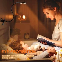 360° Flexible 48 LEDs Desk Lamp Clip USB Book Light Bedside Eye Protection Gooseneck Reading Light Brightness Adjustable 3 Level 2