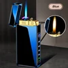 Triple Flame Electric Pulse Plasma Dual Arc Type-C Lighter Metal Outdoor Windproof Blue Red Flame Torch Jet Lighter Men's Gift 6