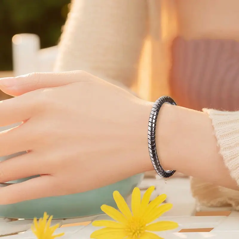 Hematite Arrow Shape Stone Beads Bracelets Weight Loss Magnetic Therapy Bangle for Women Men Fashion Health Care Unisex Jewelry