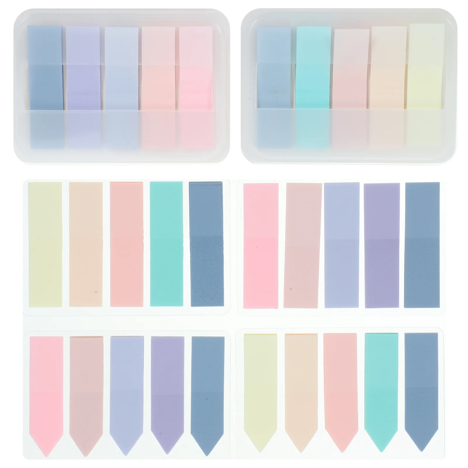 6 Sets of Office Reading Strips Sticky Sentence Markers Portable Highlight Strips