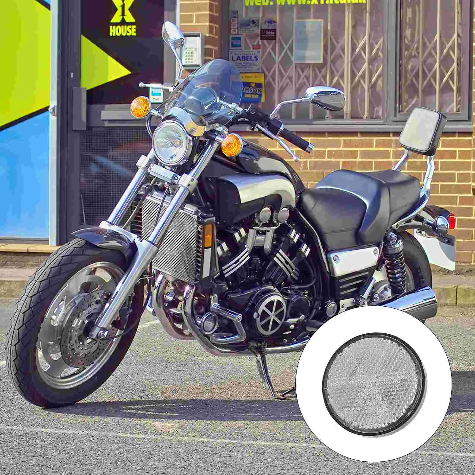 

Universal Motorbike Round Reflector Scooter Reflector Motorcycle Reflector