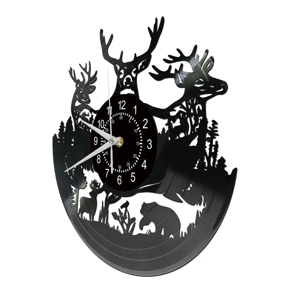 Wild Deer Vinyl Wall Clock – Hunting Home Decor 2
