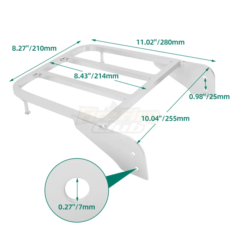 مسند ظهر للركاب ورف أمتعة للدراجات النارية متوافق...