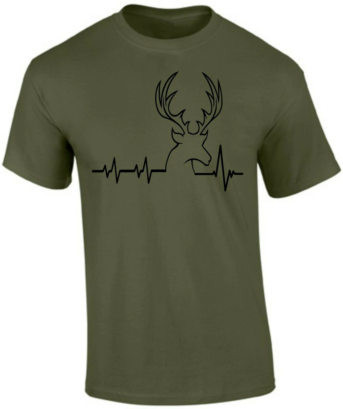 Hunter-Themed Men's 100% Cotton Casual T-Shirt, Loose Fit, Sizes S-3XL